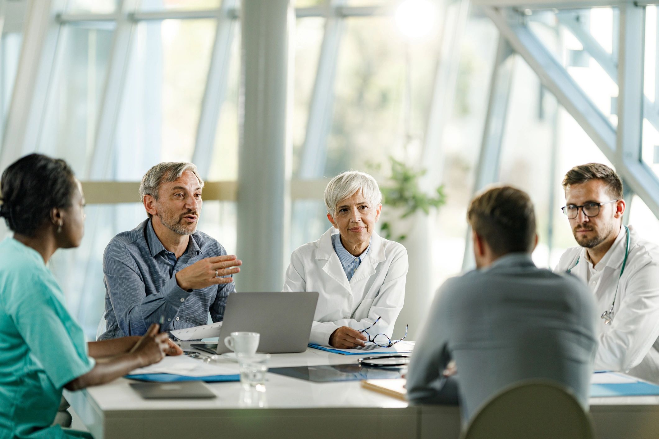 healthcare technology team meeting